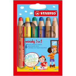 Kredki Stabilo Woody 3w1 - 6 kolorów