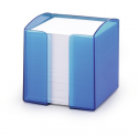 Pojemnik z karteczkami Trend - niebieski  /  transparentny