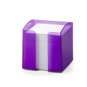 Pojemnik z karteczkami Trend - fioletowy / transparentny
