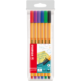 Cienkopis Stabilo Point 88 - 6 kolorów w etui