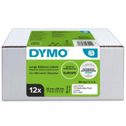 Etykiety DYMO 89x36mm Value Pack 12x260szt. duża adresowa - białe
