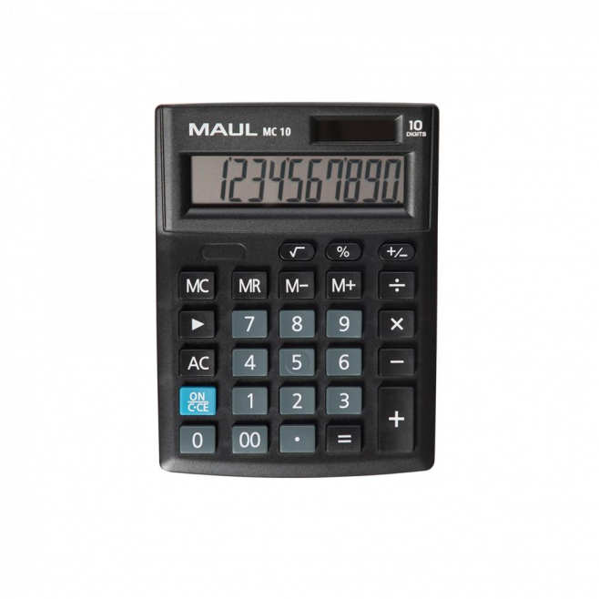 Kalkulator biurkowy Maul MC10 Compact - 10 pozycyjny (13,7 x 10,3 x 3,1 cm) - czarny