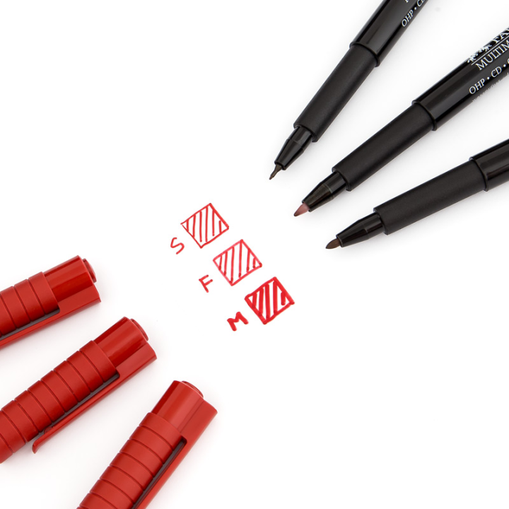 Foliopis Faber-Castell Multimark F 0,6mm - czerwony