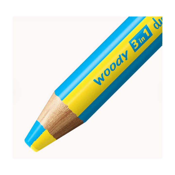 Kredki Stabilo Woody 3w1 Duo (ołówkowe / świecowe / akwarelowe) 6k - z temperówką