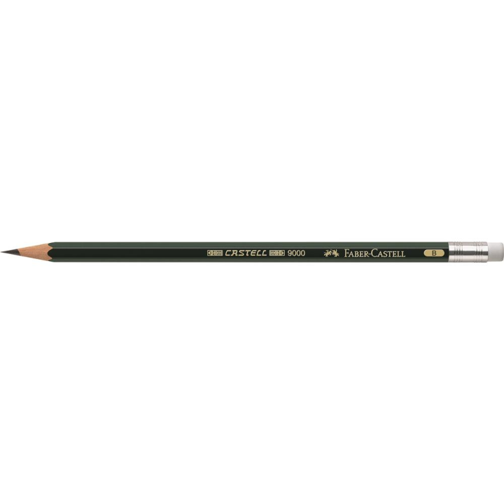 Ołówek grafitowy Faber-Castell 9000 z gumką - B