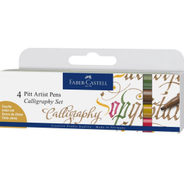 Pisaki do kaligrafii Faber Castell Pitt Artist Pen Calligraphy - India zestaw 4 szt