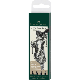 Pisaki artystyczne Faber-Castell - PITT ARTIST PEN czarne 199 - 1.5, C, B, FM