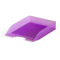 Półka na dokumenty A4 BASIC - fioletowa / transparentna