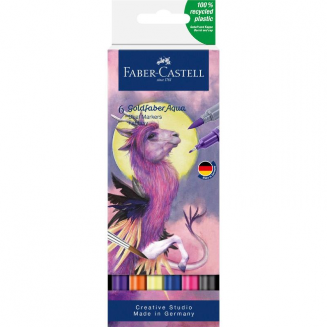 Pisaki artystyczne Faber-Castell Goldfaber Aqua Fantasy - 6 kolorów