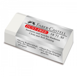 Gumka do mazania Faber-Castell Dust-Free mała - biała