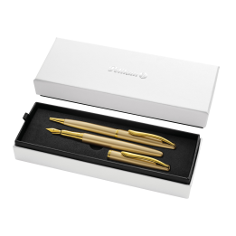 Pióro i długopis Pelikan Jazz Noble Elegance - zestaw złoty