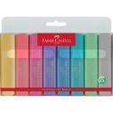 Zakreślacze Faber Castell w etui - 8 kolorów pastelowych