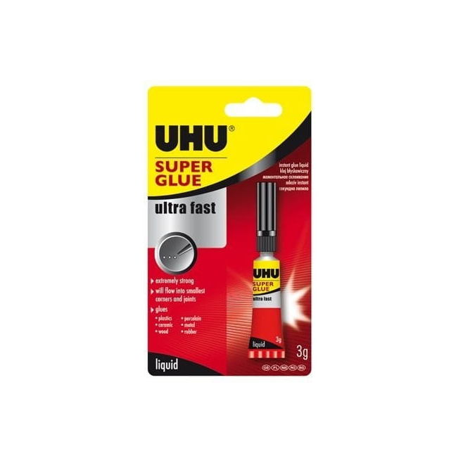 Klej Super Glue Ultra Fast UHU 3g