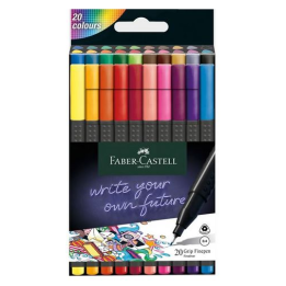 Cienkopisy Faber-Castell GRIP 0,4 mm - 20 kolorów