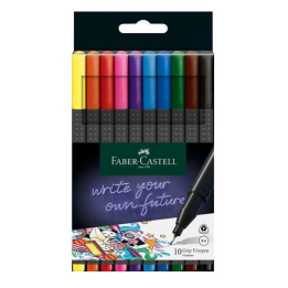 Cienkopisy Faber-Castell GRIP 0,4 mm - 10 kolorów