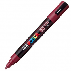 Marker z tuszem pigmentowym Uni POSCA PC-5M - czerwony ciemny