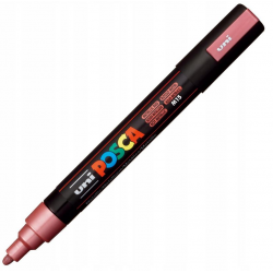 Marker z tuszem pigmentowym Uni POSCA PC-5M - czerwony metaliczny