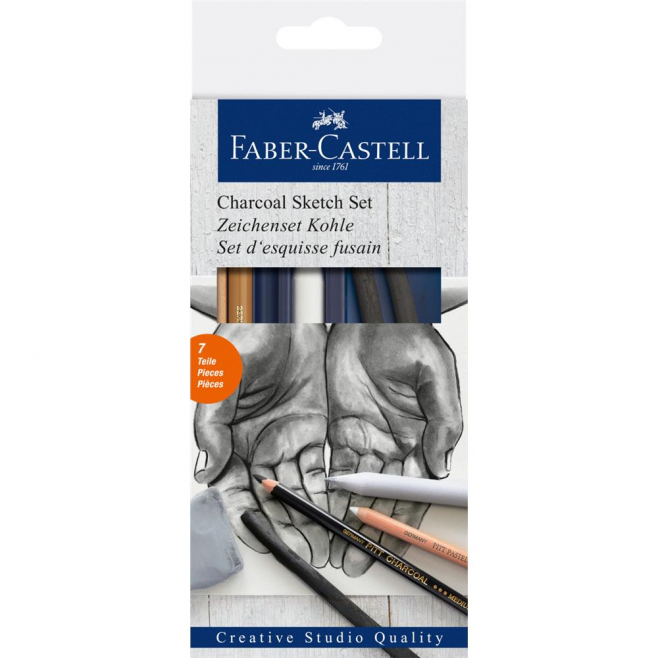 Zestaw do szkicowania Faber Castell Charcoal - 7 elementów