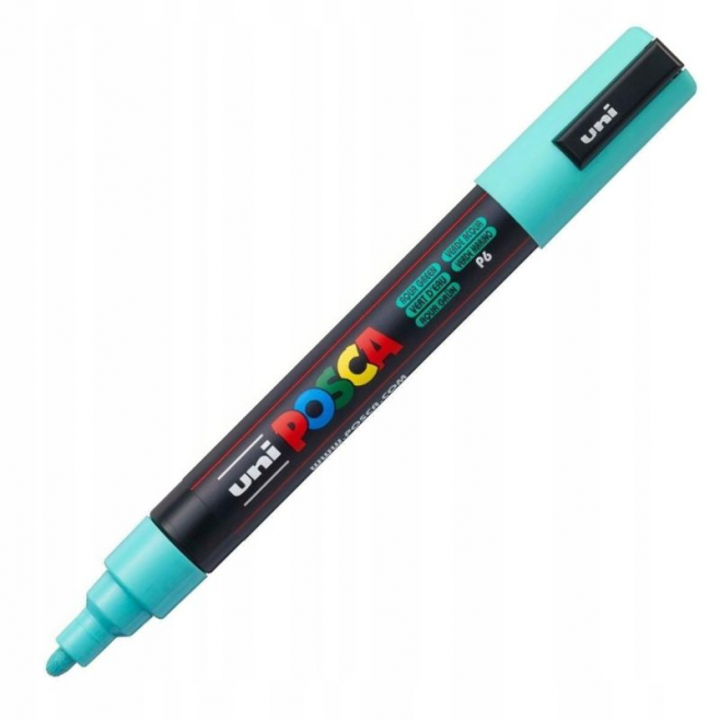 Marker z tuszem pigmentowym Uni POSCA PC-5M - morski pastelowy