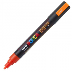 Marker z tuszem pigmentowym Uni POSCA PC-5M - pomarańczowy fluo