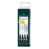 Pisaki artystyczne Faber Castell PITT ARTIST PEN czarne - zestaw 4 szt