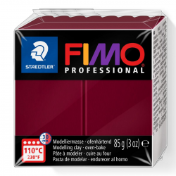 Masa plastyczna Fimo Professional kostka 85g - bordowa