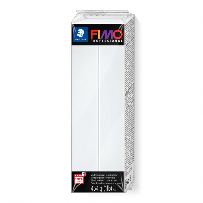 Masa plastyczna Fimo Professional kostka 454g - biała