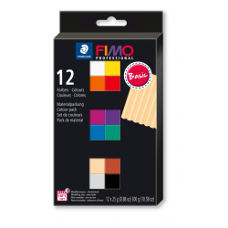 Masa plastyczna Fimo Professional Basic Colour zestaw 12 kolorów po 25g