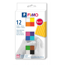 Masa plastyczna Fimo Soft kolory Basic zestaw 12 kolorów po 25g