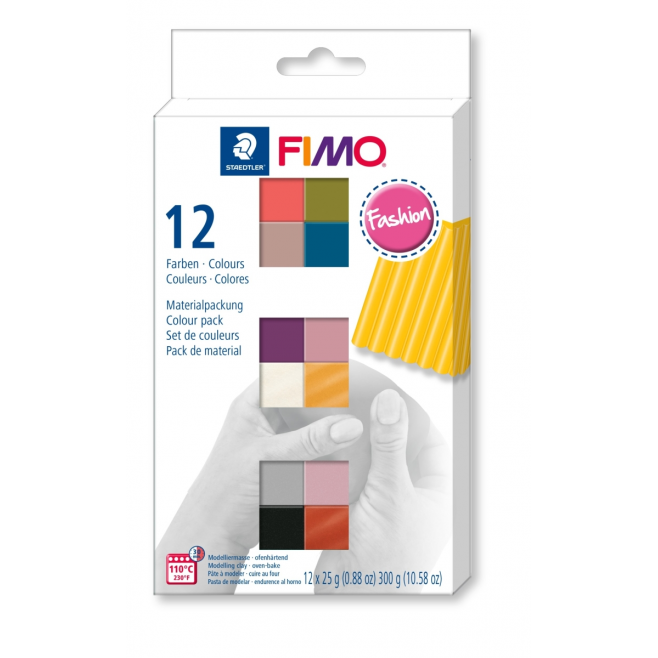 Masa plastyczna Fimo Soft kolory Fashion zestaw 12 kolorów po 25g