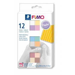 Masa plastyczna Fimo Soft kolory Pastel zestaw 12 kolorów po 25g