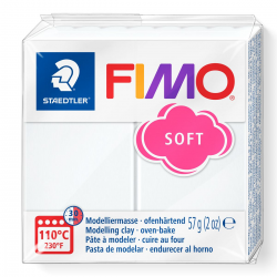 Masa plastyczna Fimo Soft kostka 57g - biała