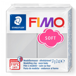 Masa plastyczna Fimo Soft kostka 57g - jasno szara