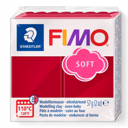 Masa plastyczna Fimo Soft kostka 57g - karminowa