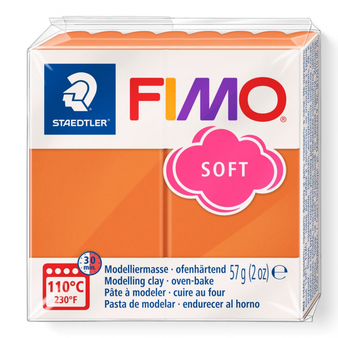 Masa plastyczna Fimo Soft kostka 57g - koniakowa