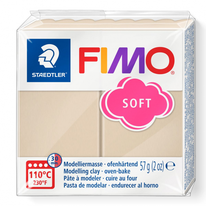 Masa plastyczna Fimo Soft kostka 57g - piaskowa