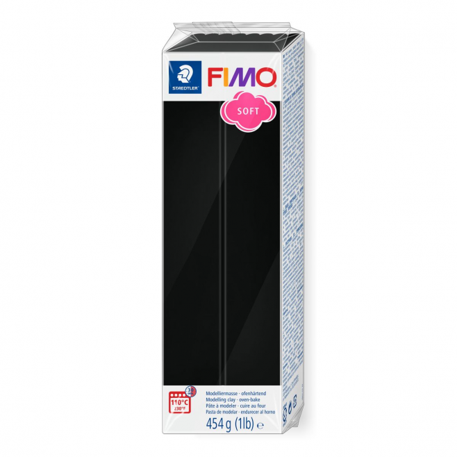 Masa plastyczna Fimo Soft kostka 454g - czarna