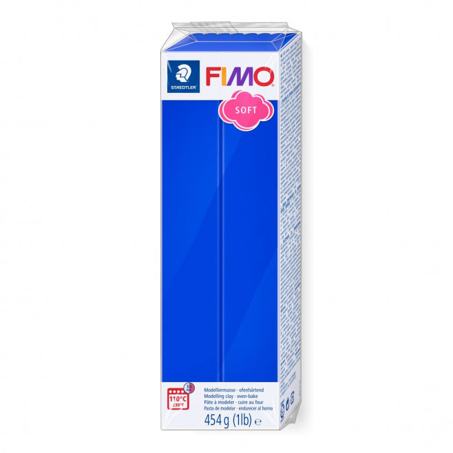 Masa plastyczna Fimo Soft kostka 454g - niebieska