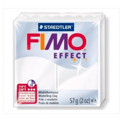 Masa plastyczna Fimo Effect kostka 57g - biały przezroczysty