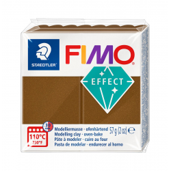 Masa plastyczna Fimo Effect kostka 57g - antyczny brązowy metaliczny