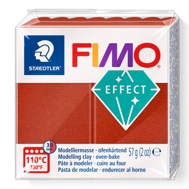 Masa plastyczna Fimo Effect kostka 57g - miedziany metaliczny