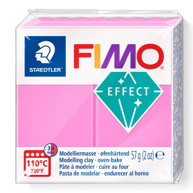 Masa plastyczna Fimo Effect kostka 57g - neon różowy