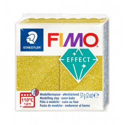 Masa plastyczna Fimo Effect kostka 57g - złoty błyszczący