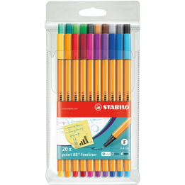 Cienkopisy Stabilo Point 88 - komplet w etui 20 kolorów