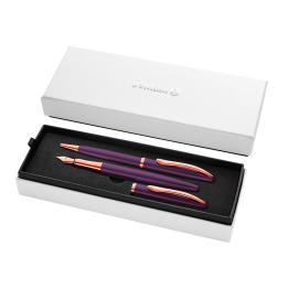 Pióro i długopis Pelikan Jazz Noble Elegance - zestaw fioletowy