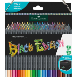 Kredki ołówkowe Faber Castell Black Edition - 100 kolorów - kartonowe pudełko