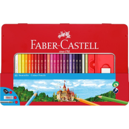 Kredki ołówkowe Faber-Castell Zamek - 48 kolorów - opakowanie metalowe