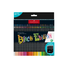 Kredki ołówkowe Faber Castell Black Edition - 50 kolorów - kartonowe pudełko