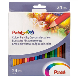 Kredki ołówkowe Pentel - 24 kolory