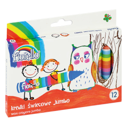 Kredki świecowe Jumbo Fiorello - 12 kolorów